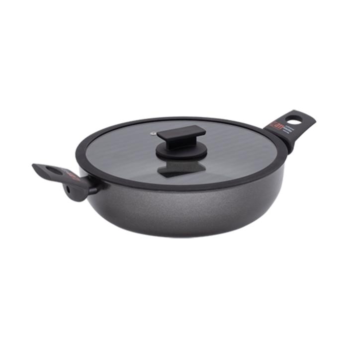 Hapjespan - Ø 24 CM - 2.8 L - Anti-Aanbak - Zwart - Accademia Mugnano E830115 €43.99 Hapjespan