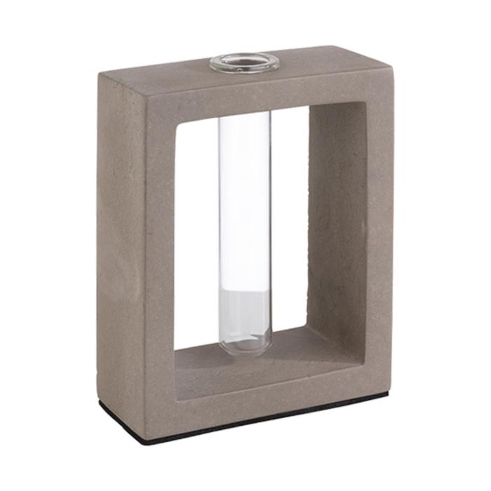 Vaas - H 12.5 x B 10 x D 4.5 CM - Beton - Decor - Emga E130710 €7.40 Vazen