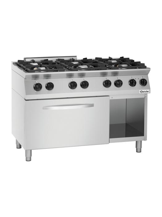 Cuisinière à gaz - Four électrique - 6 feux - Bartscher - 1582201 1582201 €3,269.00 Cuisinières à gaz avec four