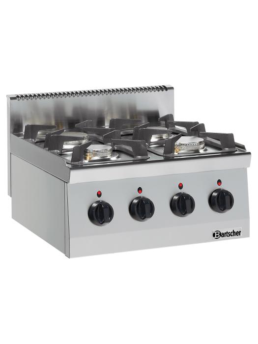 Cuisinière à gaz - 4 feux - Bartscher - 1317463 1317463 €1,329.00 Bartscher 600 ligne