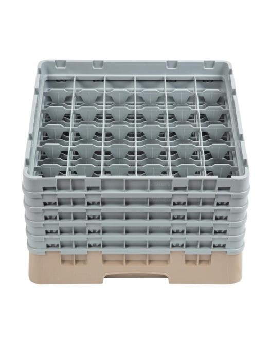 Panier lave-vaisselle - 36 compartiments - Beige - H 30,8 x 50 x 50 CM - Polypropylène - Cambro - DW559 DW559 €107.77 Paniers à vaisselle pour les verres à bec
