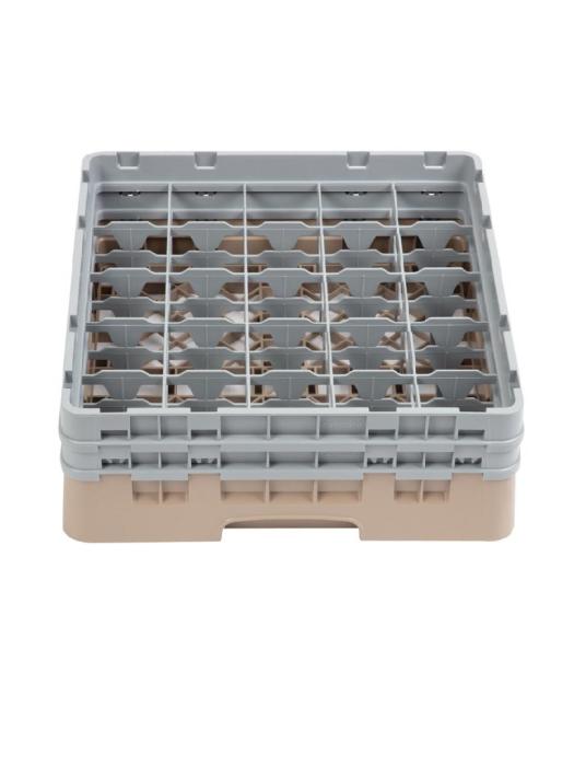 Panier lave-vaisselle - 25 compartiments - Beige - H 18,4 x 50 x 50 CM - Polypropylène - Cambro - DW555 DW555 €63.56 Paniers à vaisselle pour les verres à bec