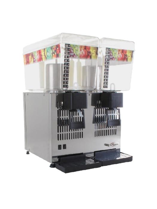 Distributeur de boissons - Double - 24 Litres - H 54,5 x 38 x 43 CM - Inox/Polycarbonate - Santos - K280 K280 €1,112.73 Distributeurs de boissons réfrigérées