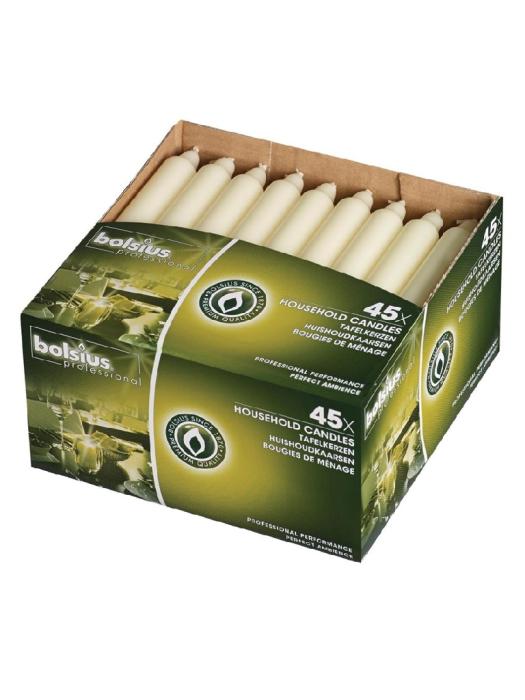 Bougies de table - 45 pièces - Ivoire - H 17,7 CM - Cire - Bolsius - P999 P999 €25.99 Bougies