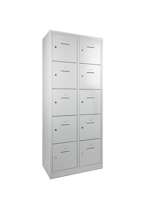 Armoire vestiaire - 10 portes - H 190 x 80 x 45 CM - Gris - Serrure à cylindre - WRC 36449 €579.00 Vestiaire Armoires à pharmacie