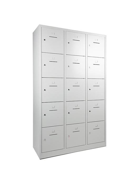 Armoire vestiaire - 15 portes - H 190 x 120 x 45 CM - Gris - Serrure à cylindre - WRC 59353 €659.00 Vestiaire Armoires à pharmacie
