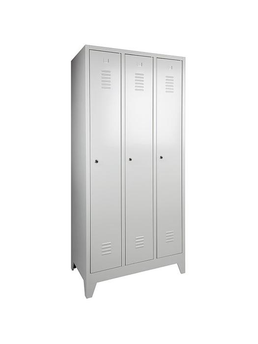 Armoire vestiaire - 3 portes - H 190 x 89 x 50 CM - Gris - Serrure à cylindre - WRC 30670 €339.00 Vestiaire Armoires à pharmacie