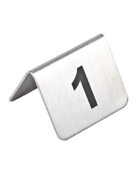 Numéros de table - 1-10 - 10 pièces - H 3,5 x 5,1 x 3,8 CM - acier inoxydable - Olympia - U046 U046 €11.09 Panneaux de table