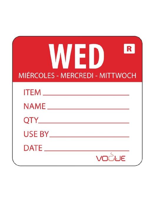 Etiquettes jour - Amovibles - Mercredi - 500 pièces - H 4,9 x 6 CM - Vogue - L068 L068 €13.49 Autocollants de jour