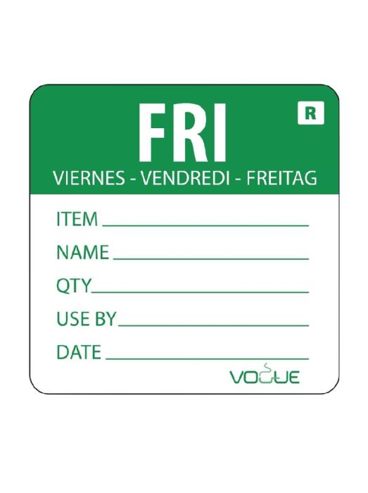 Etiquettes jour - Détachables - Friday - 500 pièces - H 4.9 x 6 CM - Vogue - L070 L070 €13.49 Autocollants de jour