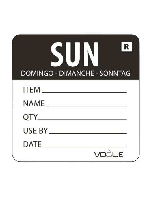 Daglabels - Afneembaar - Zondag - 500 stuks - H 4.9 x 6 CM - Vogue - L072 L072 €13.49 Dagstickers