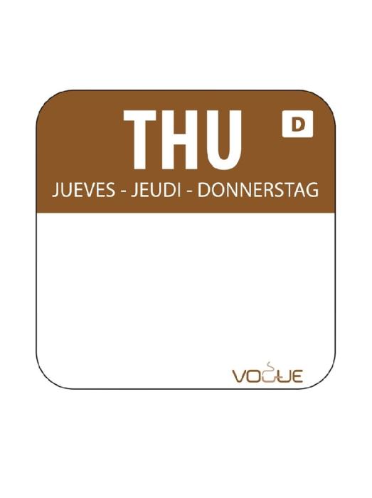 Etiquettes jour - Soluble - Jeudi - 1000 pièces - 2.54 CM - Vogue - U780 U780 €19.29 Autocollants de jour