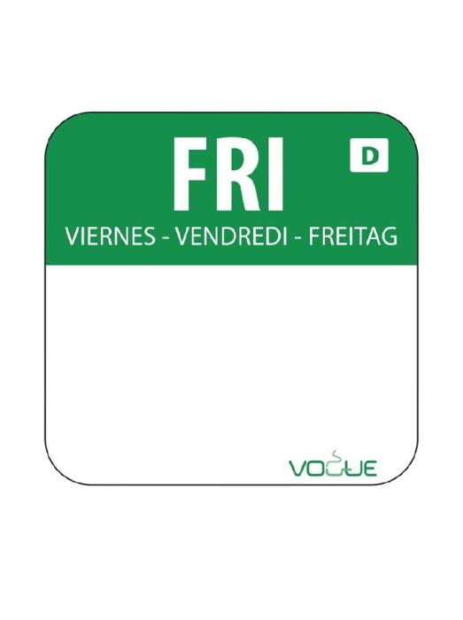 Etiquettes jour - Dissolvables - Friday - 1000 pièces - 2.54 CM - Vogue - U781 U781 €19.29 Autocollants de jour
