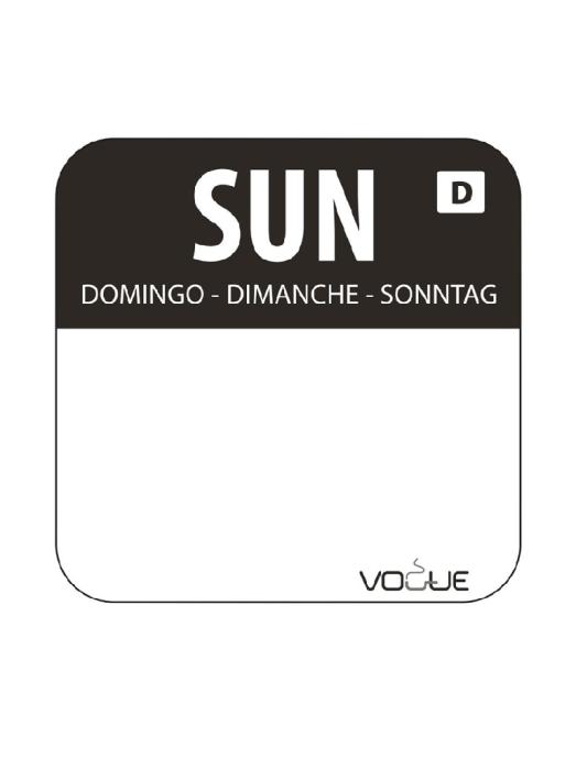 Etiquettes jour - Dissolvable - Dimanche - 1000 pièces - 2.54 CM - Vogue - U783 U783 €19.29 Autocollants de jour