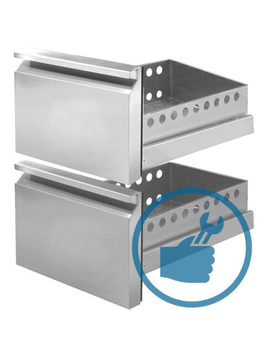 Meuble à tiroirs pour établi réfrigéré - Acier inoxydable - G-Line HW-061044 €369.00 Overige