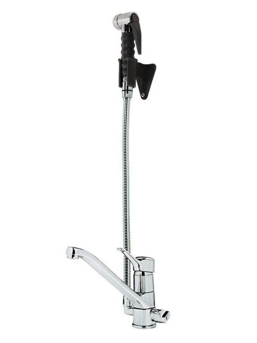 Robinet avec groupe mitigeur - Fonctionnement mono - douchette extractible - Diamond - CW5001-S CW5001-S €275.55 Mélangeurs