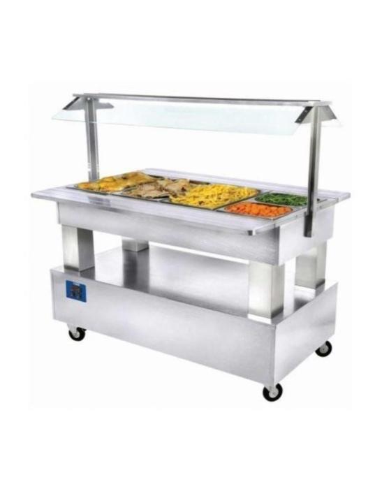 Buffet chaud - 4 x GN 1/1 - Bois blanc - H 137 x 144 x 66 CM - Diamant - BBM/4N-A1 BBM/4N-A1 €2,784.69 Buffets chauds