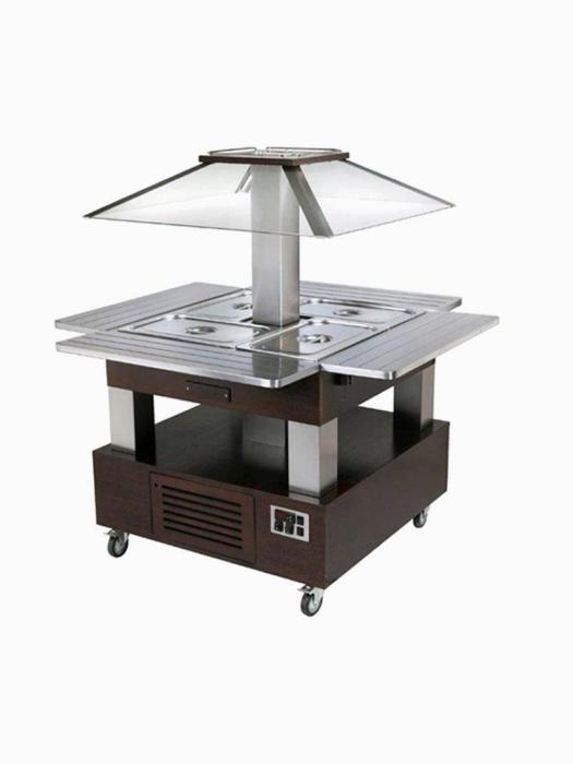 Buffet Réfrigéré - Îlot - 4 x GN 1/1 - Bois Wengé - H 154 x 143,5 x 104 CM - Diamant - CSB/4D-B1-R2 CSB/4D-B1-R2 €3,088.28 Buffets des îles