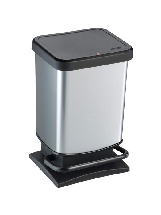 Poubelle à pédale - 20 litres - Noir / inox - Rotho - Paso - 522862 W522862 €28.48 Poubelles