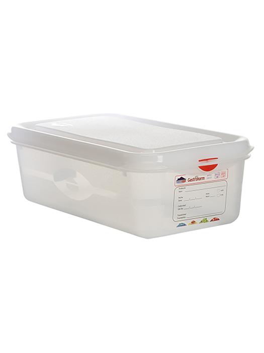 Boîte Alimentaire - 1/3 GN - 4 Litre - H 10 x 32.5 x 17.6 CM - Polypropylène - Transparent - -40°C / +100°C - Hermétique Verrouillable - Denox - 600440 E600440 €8.50 Bacs alimentaires