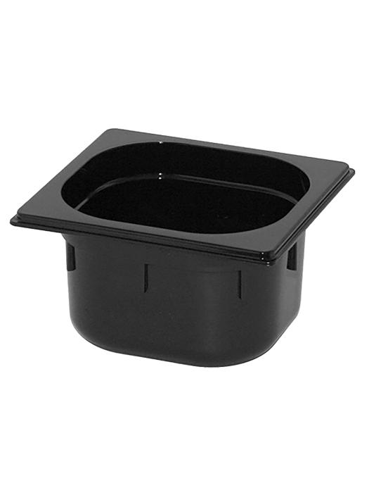 Bac gastronorme - 1/6 GN - 2,14 Litre - H 10 x 17,6 x 16,2 CM - Polycarbonate - Noir - -40°C / +100°C - Caterchef - 853063 E853063 €4.20 Bacs gn plastique