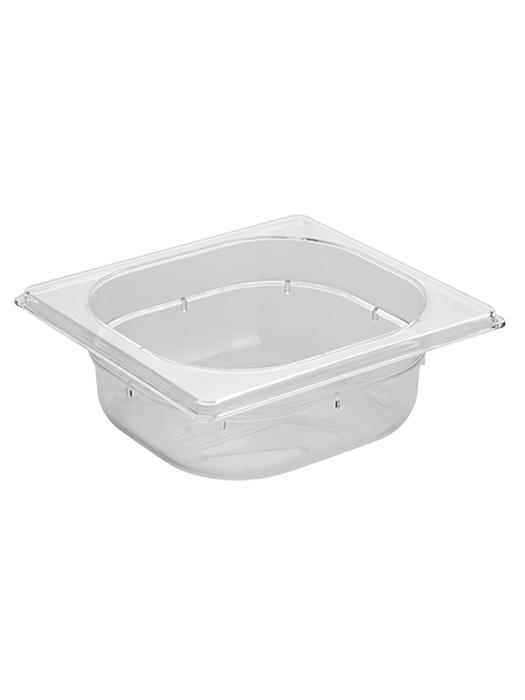 Bac gastronorme - GN 1/6 - 1 Litre - H 6,5 x 17,6 x 16,2 CM - Polycarbonate - Transparent - -40°C / +100°C - Caterchef - 953064 E953064 €3.95 Bacs gn plastique