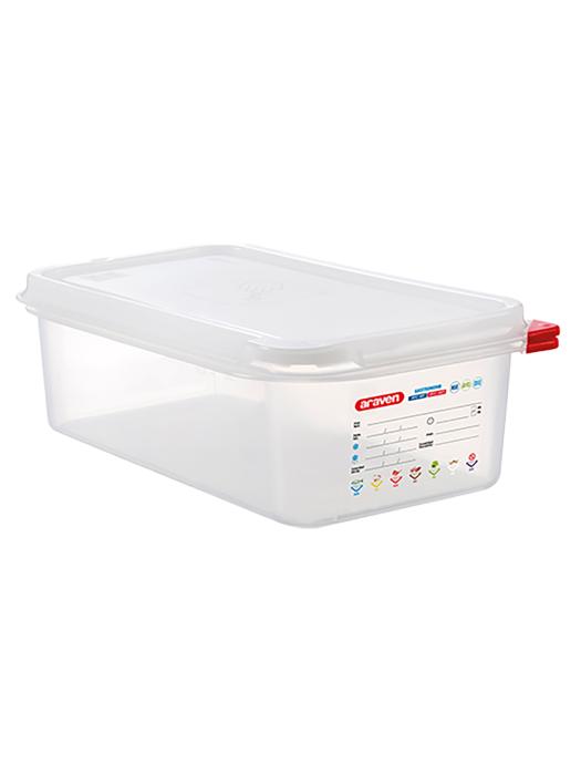 Boîte Alimentaire - 1/3 GN - 4 Litre - H 10 x 32.5 x 17.6 CM - Polypropylène - Transparent - -40°C / +95°C - Hermétique Verrouillable - Araven - 962333 E962333 €12.40 Bacs alimentaires