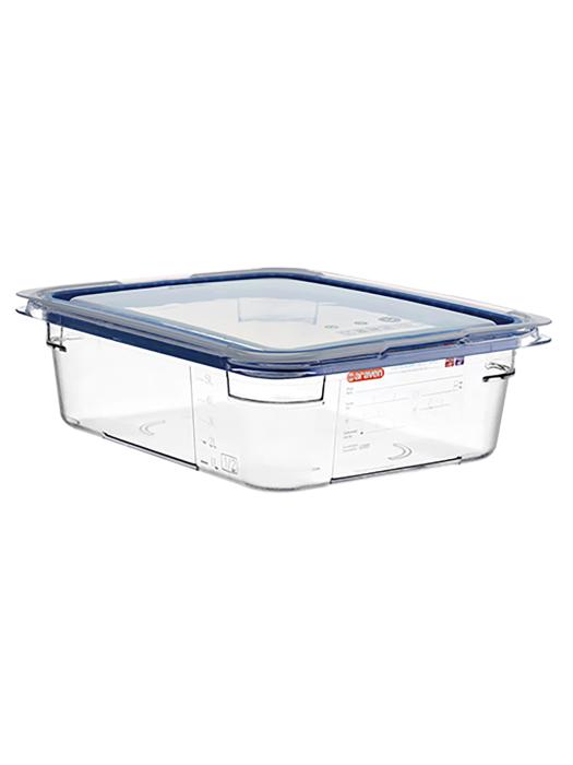 Boîte Alimentaire - 1/2 GN - 4.85 Litre - H 10 x 32.5 x 26.5 CM - Polycarbonate - Transparent - -40°C / +99°C - Avec Bord Silicone - Araven - 962423 E962423 €25.00 Bacs alimentaires