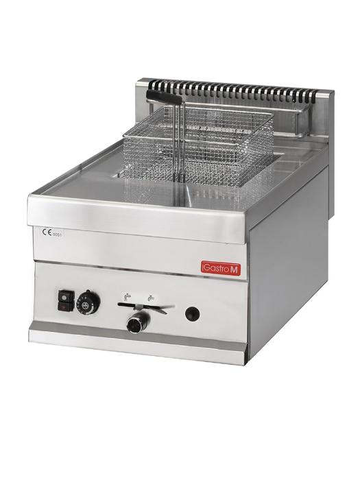 Friteuse - Ligne 650 - Gaz - 8 Litres - H 28 x 40 x 65 CM - 6,3 kW - Inox - Gastro M - GN063 GN063 €1,035.85 Friteuses à gaz