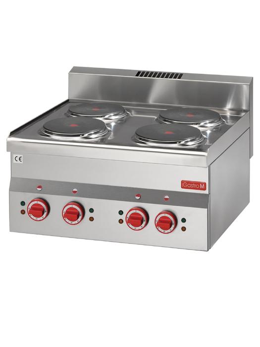 Cuisinière - Ligne 600 - 4 feux - Electrique - H 28 x 60 x 60 CM - 6000 W - 400 V - Inox - Gastro M - GN018 GN018 €654.40 Cuisinières électriques