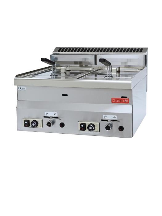 Friteuse - Ligne 600 - Gaz - 2x 8 Litres - H 28 x 60 x 60 CM - 13,6 kW - Gastro M - GL907 GL907 €1,895.00 Friteuses à gaz