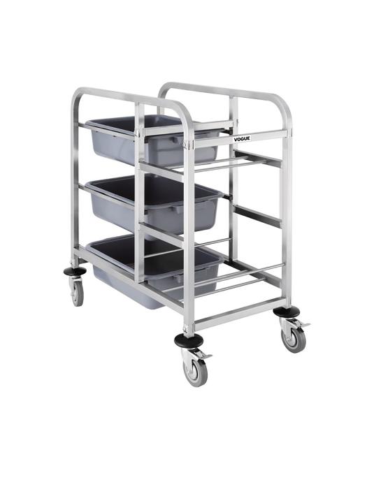 Chariot de débarrassage - H 90 x 82 x 44 CM - Inox - Vogue - DK738 DK738 €186.61 Chariots de service