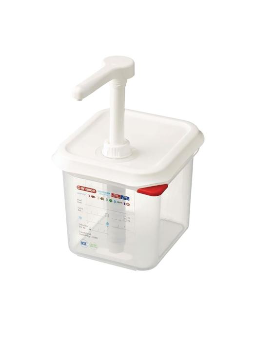 Distributeur de sauce - 1/6 GN - 2,6 Litre - H 19 x 17,6 x 16,2 CM - Polypropylène - Araven - CR820 CR820 €28.49 Bouteilles à presser