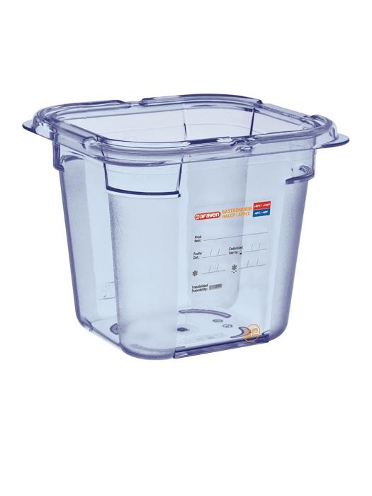 Boîte alimentaire - GN 1/6 - Bleu - H 15 x 17,6 x 16,2 CM - ABS - Araven - GP572 GP572 €14.69 Bacs gn plastique