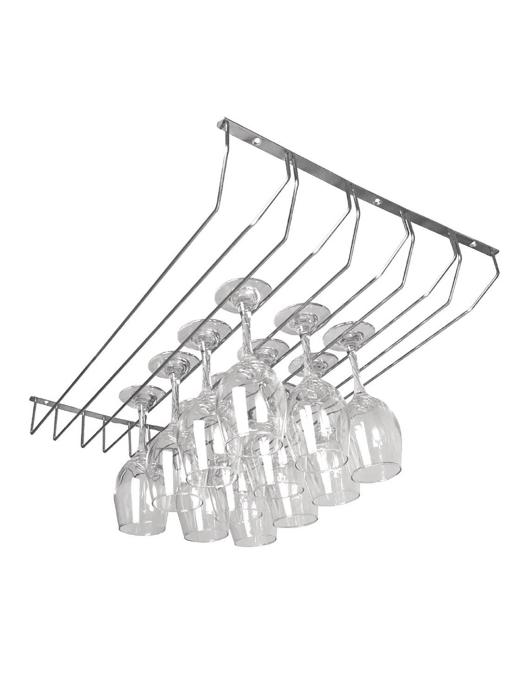 Porte-verres - 5 emplacements - H 6,5 x 61 x 43,5 CM - Chromé - Olympia - GH057 GH057 €20.92 Support de suspension en verre