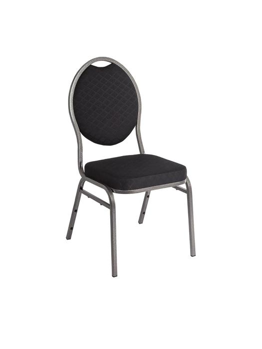 Chaise empilable - 4 pièces - Noir - H 90 x 43 x 53 CM - Acier - Bolero - CE142 CE142 €305.99 Chaises en tissu