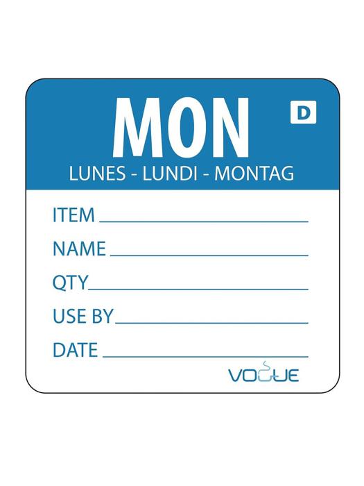 Etiquettes alimentaires - Lundi - Soluble - 250 pièces - H 4,9 x 6 CM - Vogue - GH351 GH351 €14.39 Autocollants de jour
