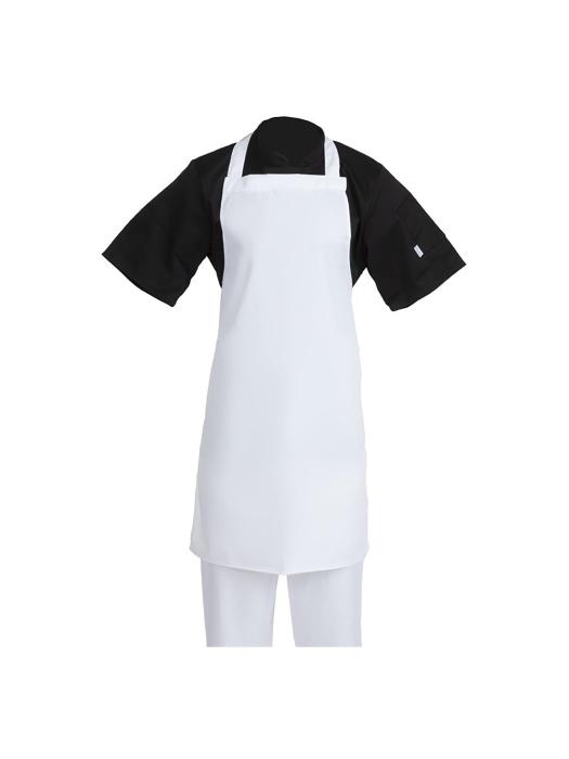 Tablier Halter - Unisexe - Blanc - 71,1 x 96,5 CM - Polyester/Coton - Vêtements de Chefs Blancs - A521 A521 €7.29 Tabliers et tabliers à bavette