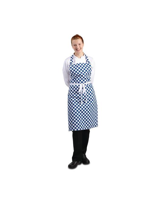 Tablier Halter - Unisexe - Bleu/Blanc - 71 x 78 CM - Polyester/Coton - Vêtement Chefs Blancs - A554 A554 €11.69 Tabliers et tabliers à bavette