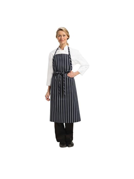Tablier - Unisexe - Bleu/Blanc - 94 x 99 CM - Polyester/Coton - Chef Works - B249 B249 €25.99 Tabliers et tabliers à bavette