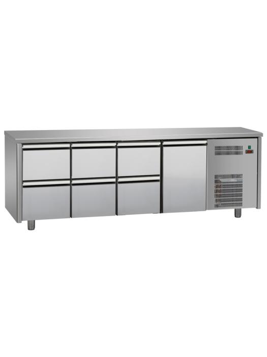 Établi réfrigéré - 1 porte - 6 tiroirs - Tecnodom - TF04MIDGN-0222 TF04MIDGN-0222 €3,199.00 Établis réfrigérés