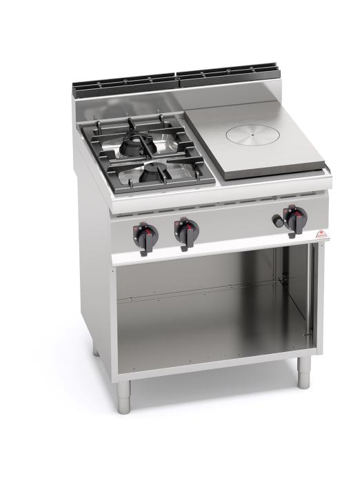 Cuisinière à gaz - Avec plaque de cuisson - 2 brûleurs - Berto's - G7T4P2FM G7T4P2FM €2,399.00 La ligne 700 de Berto