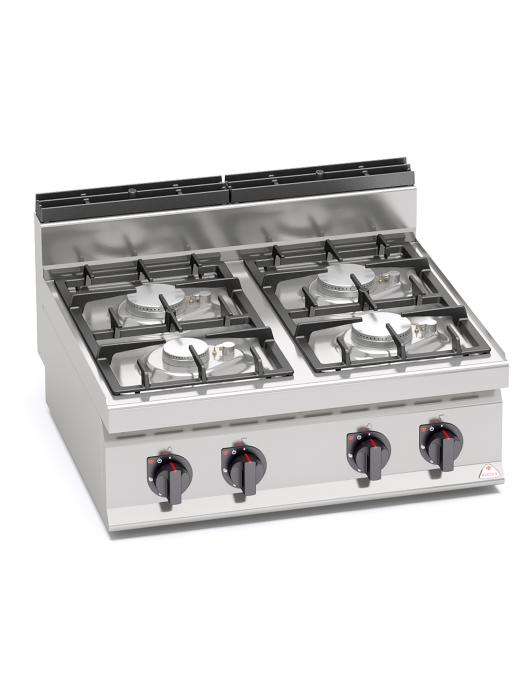 Plaque de cuisson à gaz - 4 brûleurs - Puissance maximale - Modèle de table - Berto's - G7F4BP G7F4BP €1,699.00 La ligne 700 de Berto