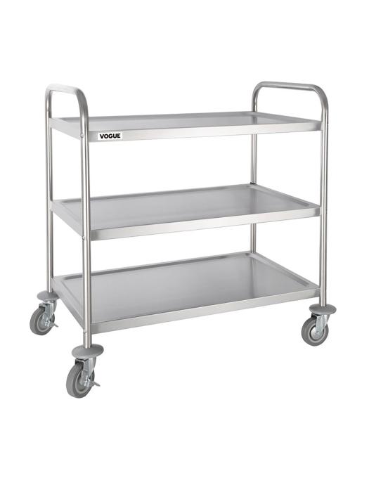 Chariot de service - 3 niveaux - Large - H 94 x 53,7 x 87,5 CM - Inox - Vogue - F995 F995 €132.00 Chariots de service