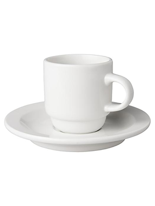 Tasse et soucoupe - 14 CL - Étroit - Blanc - 6 pièces - Mammouth - Budgetline - 506946 W506946 €26.76 Tasses et gobelets