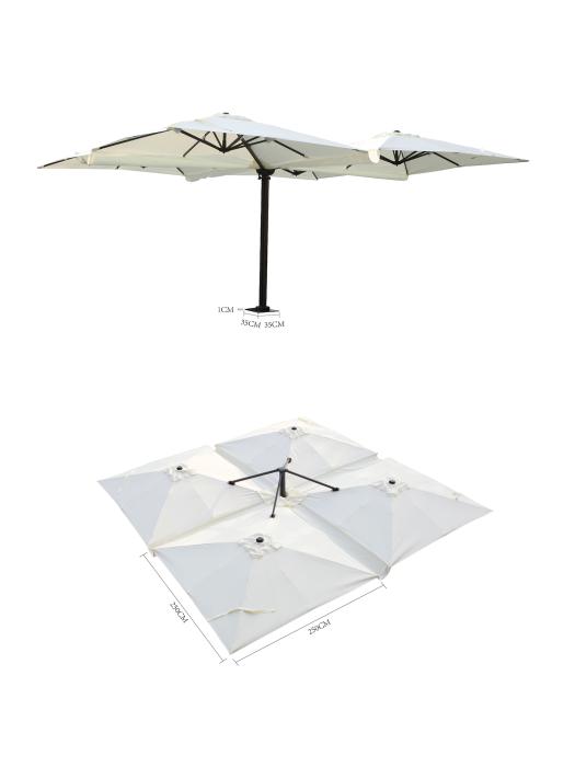 Parasol - Ensemble de 4 pièces - Housse de protection - Beige - 4 x L 250 x P 250 cm - G-Line HW-60383 €1,099.00 Parasols de restauration