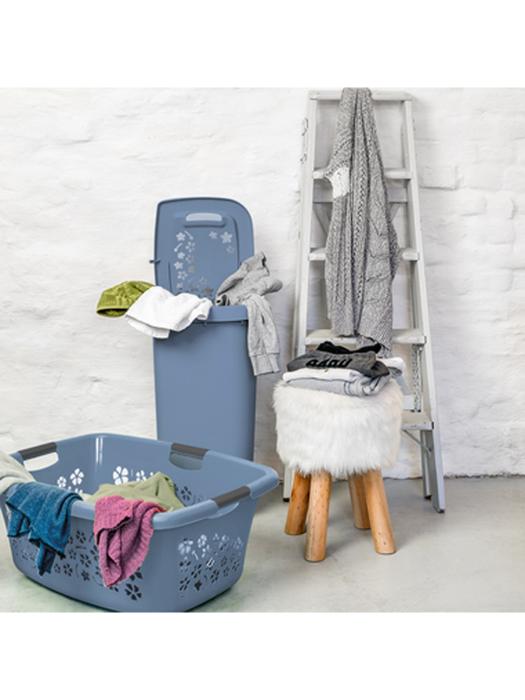 Panier à linge - H 26.2 x 49 x 65 CM - 4 Pièces - Plastique - Rotho - Fleurs - 534057 W534057 €51.96 Paniers à linge