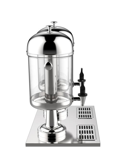 Distributeur de jus - Double - 2 x 8 litres - acier inoxydable - G-Line 76602 €139.00 Distributeurs de boissons réfrigérées