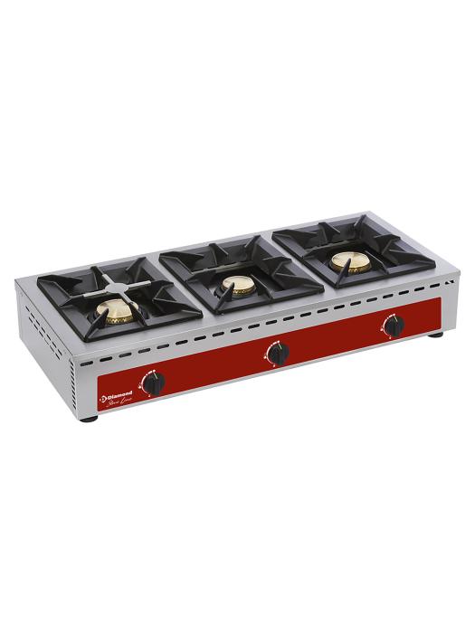 Brûleur gaz - 3 Brûleurs - Modèle de table - 7 + 5 + 7kW - Diamant - RF3G/Q RF3G/Q €1,090.50 Brûleurs