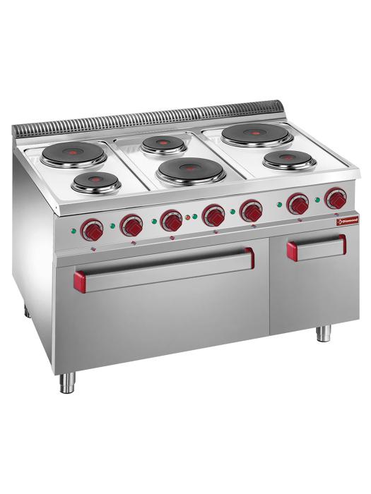 Cuisinière - Electrique - Avec Four Convection - 6 Plaques - Ø15/22 CM - Diamant - E7/6PFA11 E7/6PFA11 €3,099.00 Ligne Diamond 700